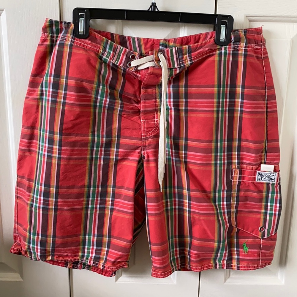Men’s Ralph Lauren Madras Swim Trunks